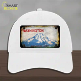 Washington Rusty Blank Novelty License Plate Hat Unconstructed Cotton / White