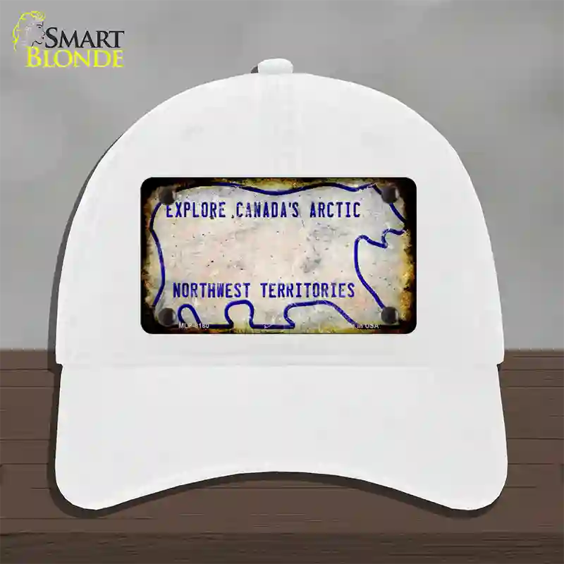 Northwest Territories Rusty Blank Novelty License Plate Hat Unconstructed Cotton / White