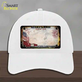 Maryland War of 1812 Rusty Blank Novelty License Plate Hat Unconstructed Cotton / White