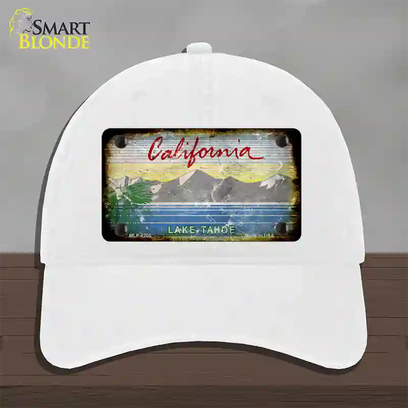 California Lake Tahoe Rusty Blank Novelty License Plate Hat Unconstructed Cotton / White