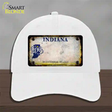 Indiana Rusty Blank Novelty License Plate Hat Unconstructed Cotton / White