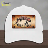 Gila Bend Gila Monster Novelty License Plate Hat Unconstructed Cotton / White