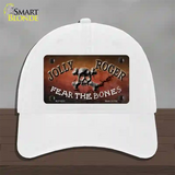 Fear The Bones Novelty License Plate Hat Unconstructed Cotton / White