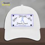 Stomach Ribbon Novelty License Plate Hat Unconstructed Cotton / White