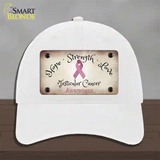 Testicular Cancer Ribbon Novelty License Plate Hat Unconstructed Cotton / White