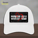 Country Gals Novelty License Plate Hat Unconstructed Cotton / White