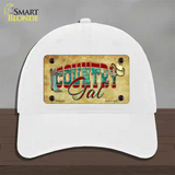 Country Gal Novelty License Plate Hat Unconstructed Cotton / White