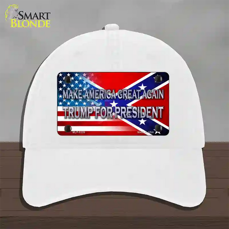 Make America Great Again Novelty License Plate Hat Unconstructed Cotton / White