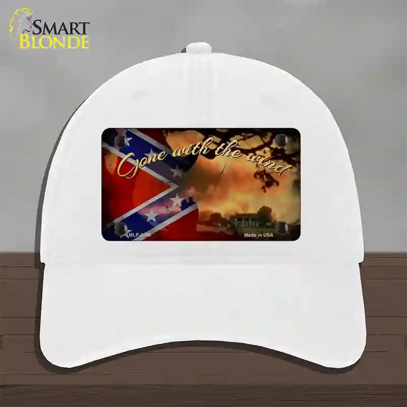 Gone With The Wind Novelty License Plate Hat Unconstructed Cotton / White