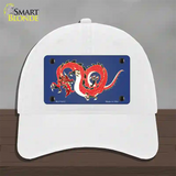 Dragon Novelty License Plate Hat Unconstructed Cotton / White