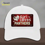 This Girl Loves Her Panthers Hockey Novelty License Plate Hat Unconstructed Cotton / White