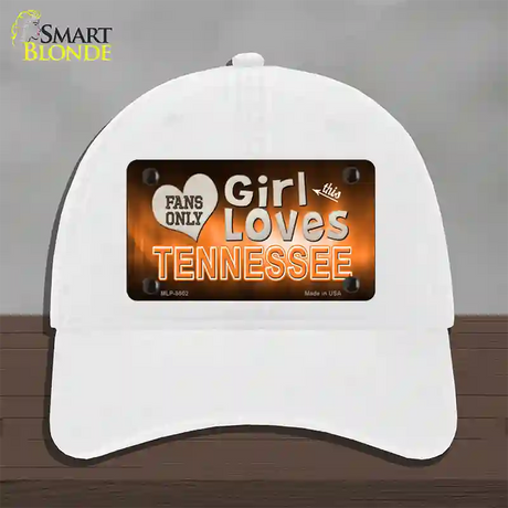 This Girl Loves Tennessee Novelty License Plate Hat Unconstructed Cotton / White