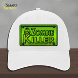 Zombie Killer Novelty License Plate Hat Unconstructed Cotton / White