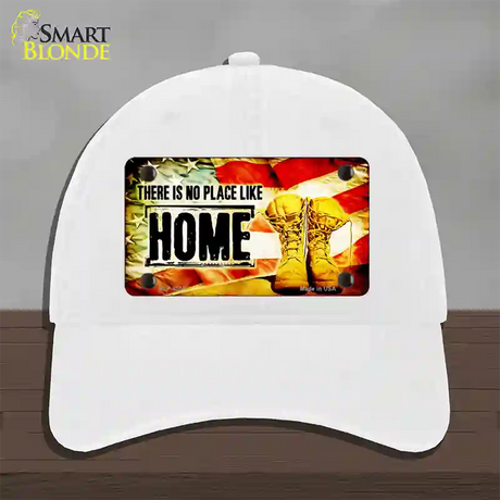 There Is No Place Like Home Novelty License Plate Hat Unconstructed Cotton / White