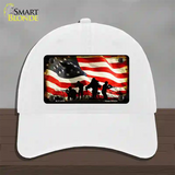 American Freedom Fighters Novelty License Plate Hat Unconstructed Cotton / White