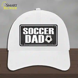 Soccer Dad Novelty License Plate Hat Unconstructed Cotton / White