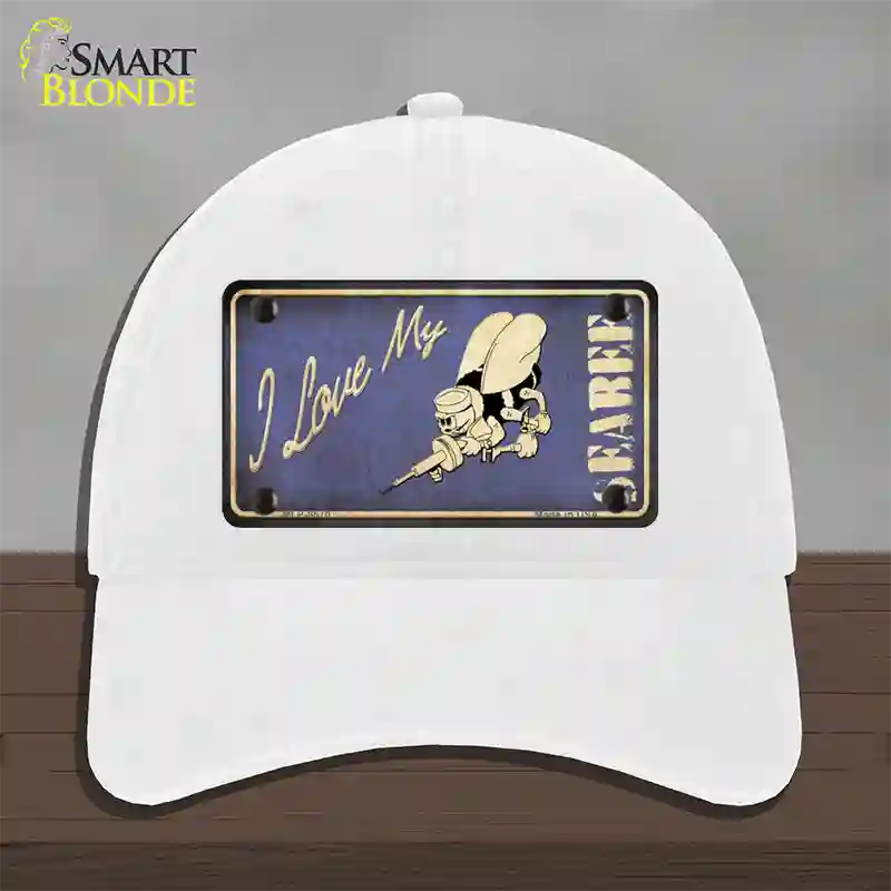 I Love My Seabee Novelty License Plate Hat Unconstructed Cotton / White