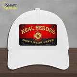 Real Heroes Red Novelty License Plate Hat Unconstructed Cotton / White