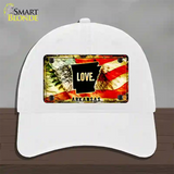 Arkansas Love Novelty License Plate Hat Unconstructed Cotton / White