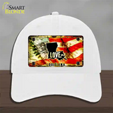 Louisiana Love Novelty License Plate Hat Unconstructed Cotton / White