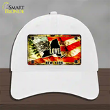 New York Love Novelty License Plate Hat Unconstructed Cotton / White