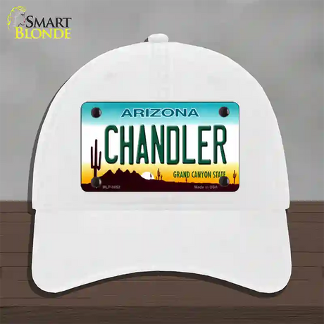 Chandler Arizona Novelty License Plate Hat Unconstructed Cotton / White