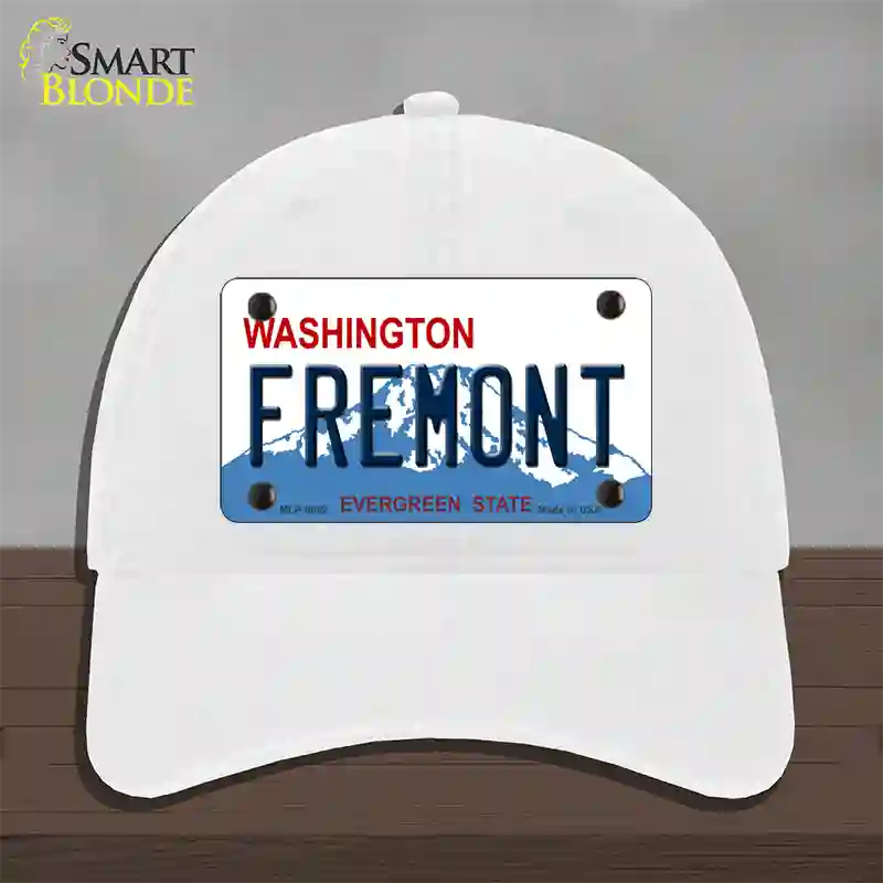 Fremont Washington Novelty License Plate Hat Unconstructed Cotton / White