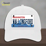 Washington Wallingford Novelty License Plate Hat Unconstructed Cotton / White