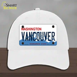 Vancouver Washington Novelty License Plate Hat Unconstructed Cotton / White