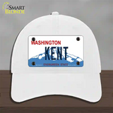 Kent Washington Novelty License Plate Hat Unconstructed Cotton / White