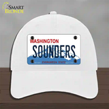 Sounders Washington Novelty License Plate Hat Unconstructed Cotton / White