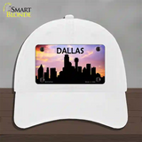 Dallas Silhouette Novelty License Plate Hat Unconstructed Cotton / White