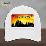 Kansas City Silhouette Novelty License Plate Hat Unconstructed Cotton / White