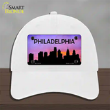 Philadelphia Silhouette Novelty License Plate Hat Unconstructed Cotton / White