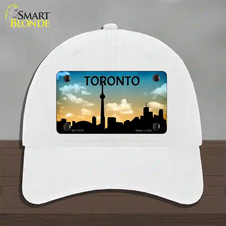 Toronto Silhouette Novelty License Plate Hat Unconstructed Cotton / White