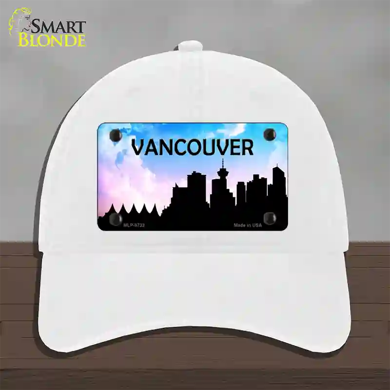 Vancouver Silhouette Novelty License Plate Hat Unconstructed Cotton / White