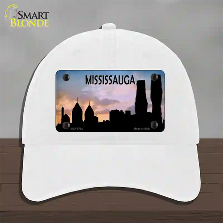 Mississauga Silhouette Novelty License Plate Hat Unconstructed Cotton / White