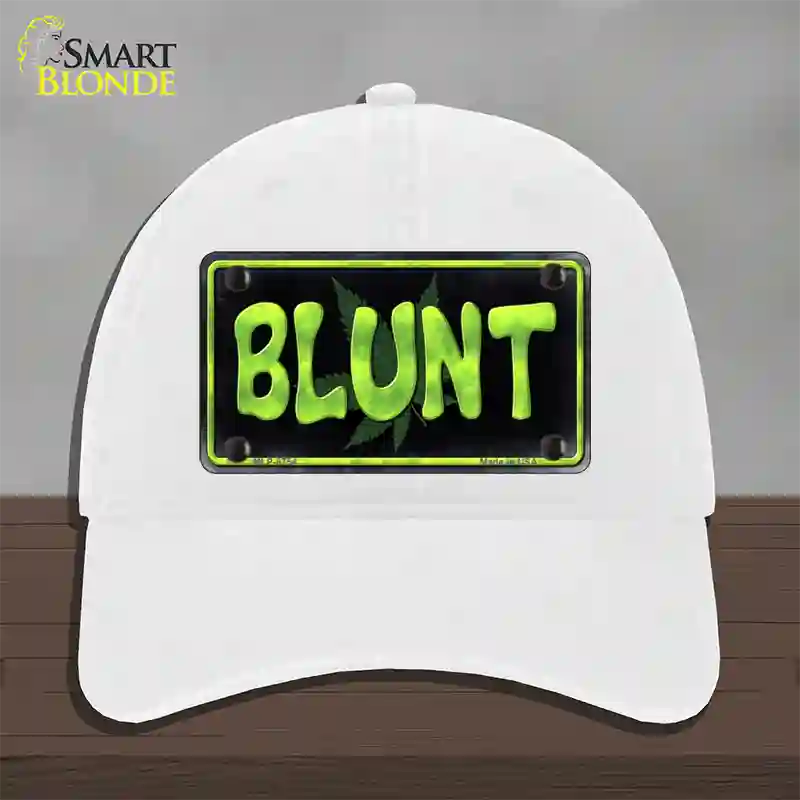 Blunt Novelty License Plate Hat Unconstructed Cotton / White