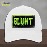 Blunt Novelty License Plate Hat Unconstructed Cotton / White