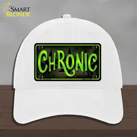 Chronic Novelty License Plate Hat Unconstructed Cotton / White