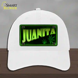 Juanita Novelty License Plate Hat Unconstructed Cotton / White