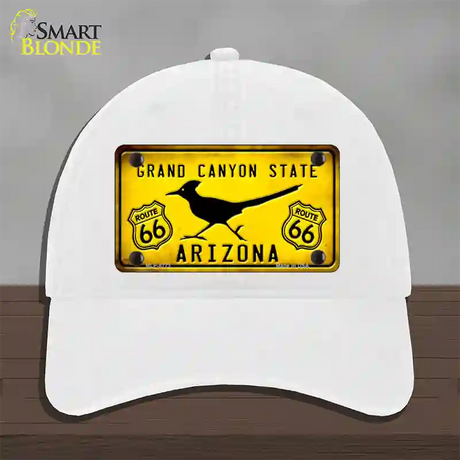 Arizona Grand Canyon With Route 66 Novelty License Plate Hat Unconstructed Cotton / White