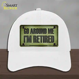 Go Around Me Novelty License Plate Hat Unconstructed Cotton / White