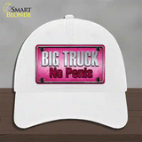 Big Truck No Penis Novelty License Plate Hat Unconstructed Cotton / White