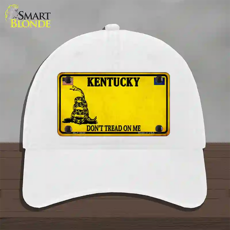 Kentucky Dont Tread On Me Novelty License Plate Hat Unconstructed Cotton / White