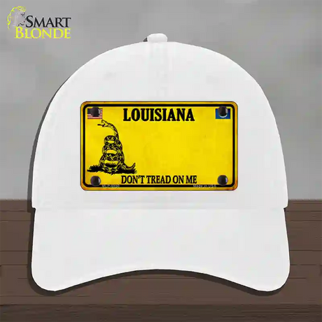 Louisiana Dont Tread On Me Novelty License Plate Hat Unconstructed Cotton / White