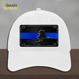 Alaska Thin Blue Line Novelty License Plate Hat Unconstructed Cotton / White