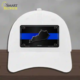 Kentucky Thin Blue Line Novelty License Plate Hat Unconstructed Cotton / White