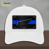 Tennessee Thin Blue Line Novelty License Plate Hat Unconstructed Cotton / White