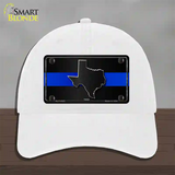 Texas Thin Blue Line Novelty License Plate Hat Unconstructed Cotton / White